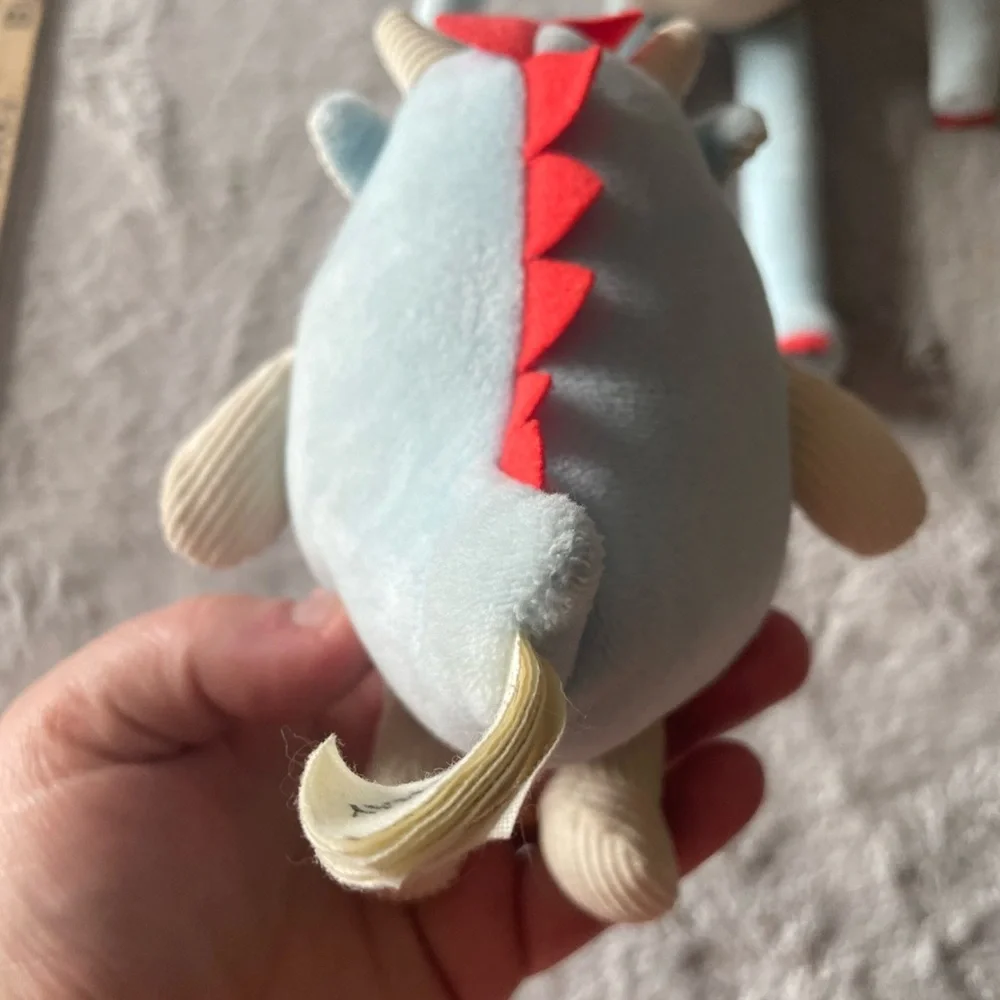 Blue Plush Dragon & baby dragon with 2024 Logo Cathay
